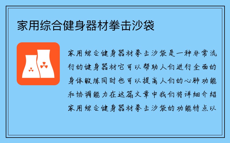 家用综合健身器材拳击沙袋