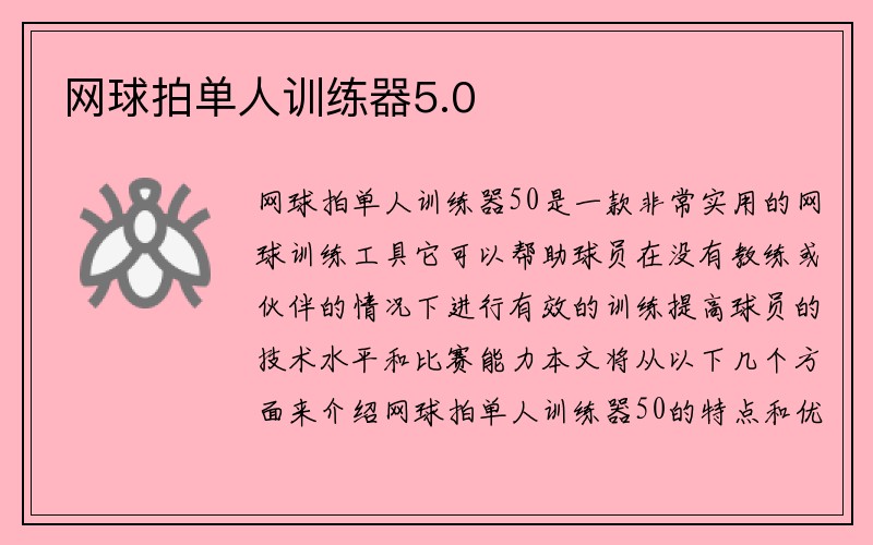 网球拍单人训练器5.0