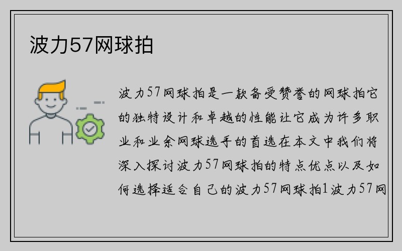 波力57网球拍