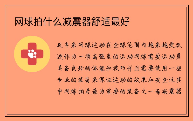 网球拍什么减震器舒适最好